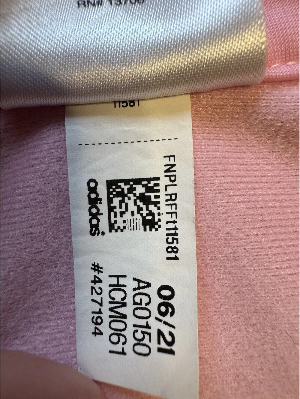 Adidas Girls Track Jacket Size 24 Pink Full Zip 3 Stripes Collared